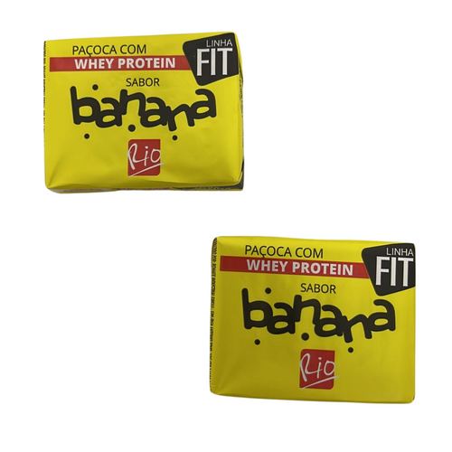Paçoca com Whey Protein Rio sabor banana 1 unidade (Amendoim, proteínas)