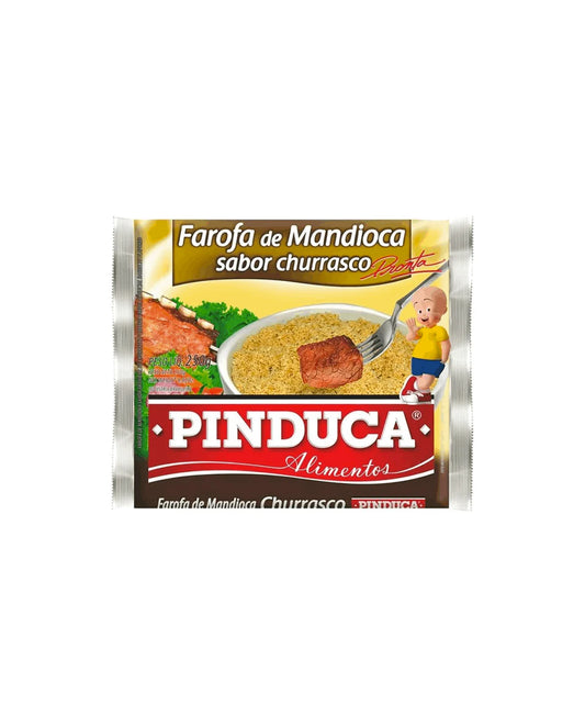 Farofa de Mandioca Pinduca sabor Churrasco 250g.