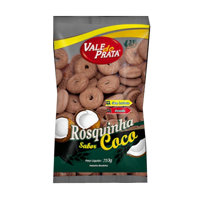 Biscoito Rosquinha de Coco Vale do Prata 350g.(Galleta de coco).