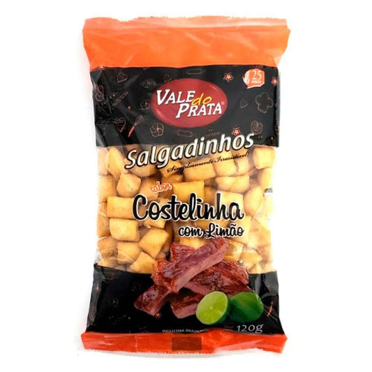 Salgadinhos Costelinha com Limao Vale do Prata 120g.(Snack costilla y limón)