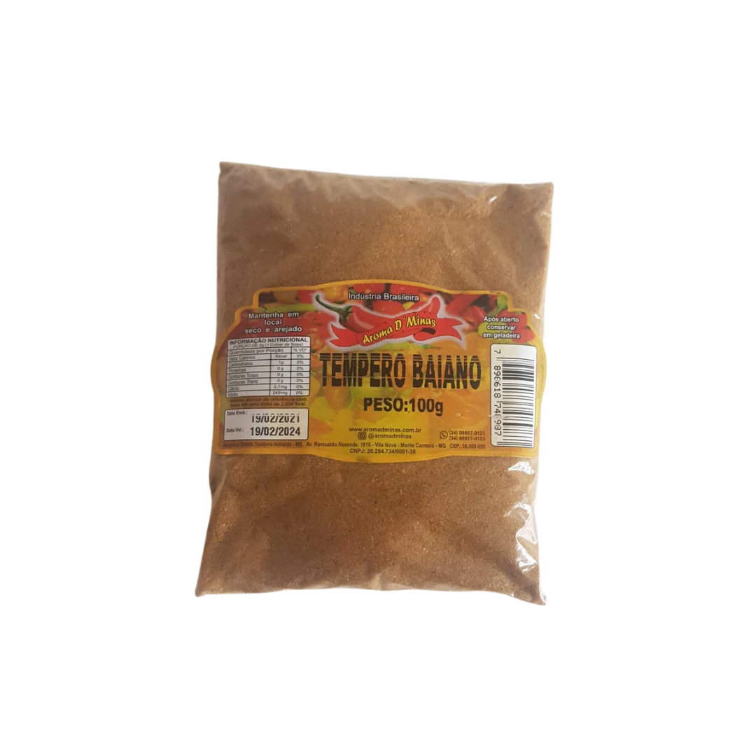 Tempero baiano aroma de minas 100 gr(Condimento)