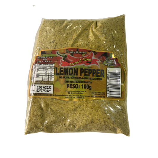 Tempero lemon pepper Aroma de Minas 100 gr.(condimento)