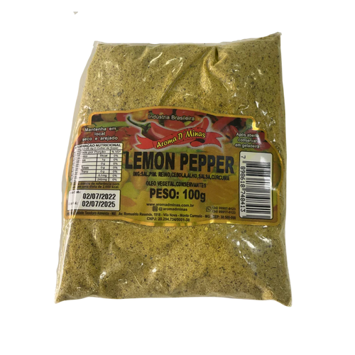 Tempero lemon pepper Aroma de Minas 100 gr.(condimento)
