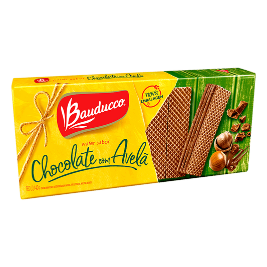 Waffer Choc. c/ recheio de Choc,/Avelã BAUDUCCO 140 g