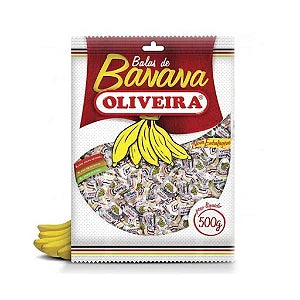 OLIVEIRA Bala de Banana 500g.(Caramelo masticable plátano)