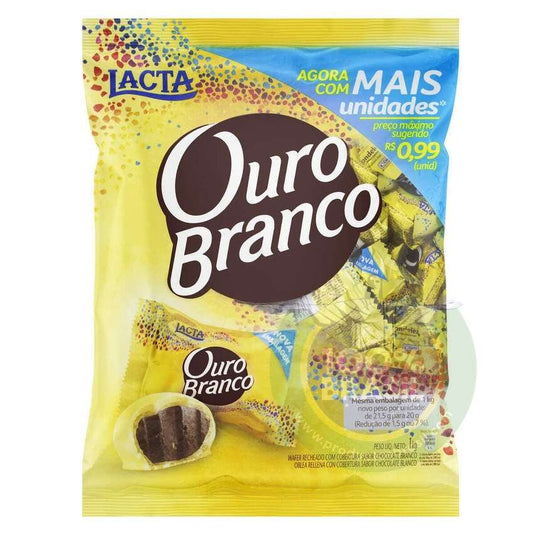 LACTA Bombom Ouro Branco 1kg.(Bombones choclate blanco rellenos)