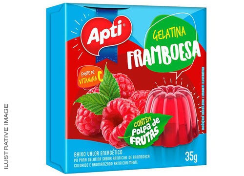 Gelatina de Framboesa APTI 20g (Gelatina em pó sabor framboesa)
