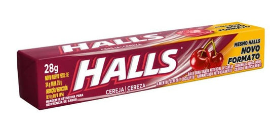 Halls bala Cereja 28g. Halls.(caramelos sabor cereza)