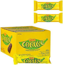 Garoto chocolate caribe 30x28g. Caja completa 840gr.(Barrita chocolate platano)