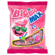 Pirulito de goma de mascar Big Big Max 600gr tutti-frutti.