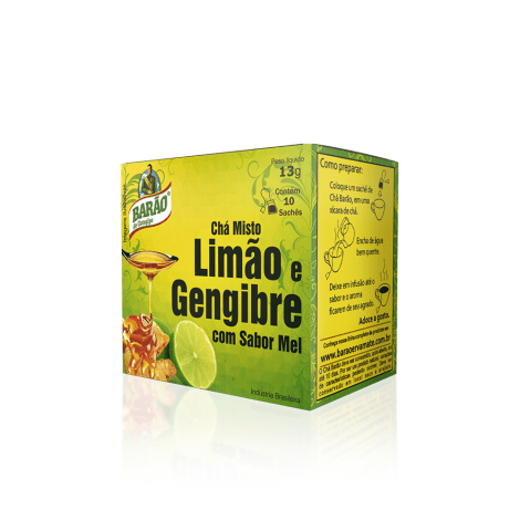 Chá de Limao, Gengibre e Mel  Barao 10 saquetas.(Té)
