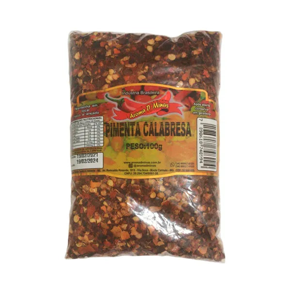 Pimenta Calabresa  em Flocos Aromas de minas 100g.