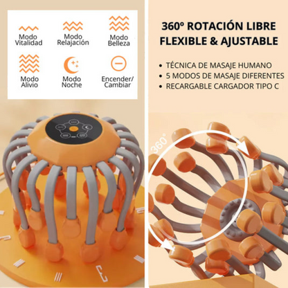 Pulpo masajeador antiestrés pro