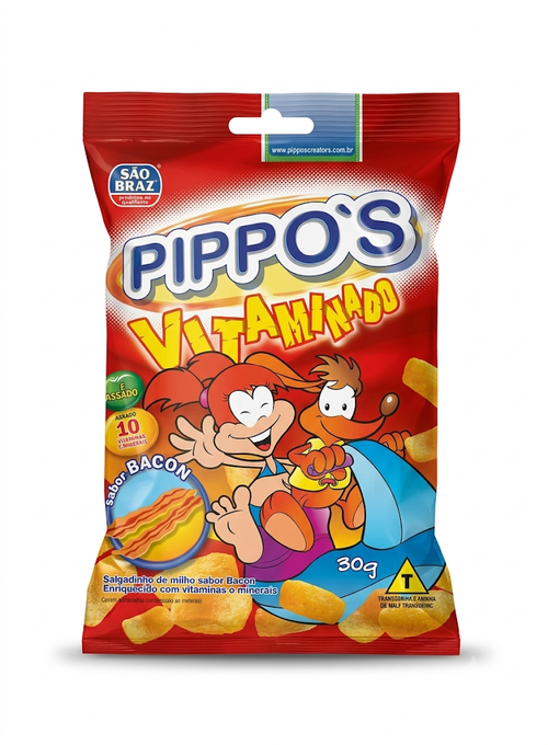 Salgadinhos Pippo's sabor Bacon 30g