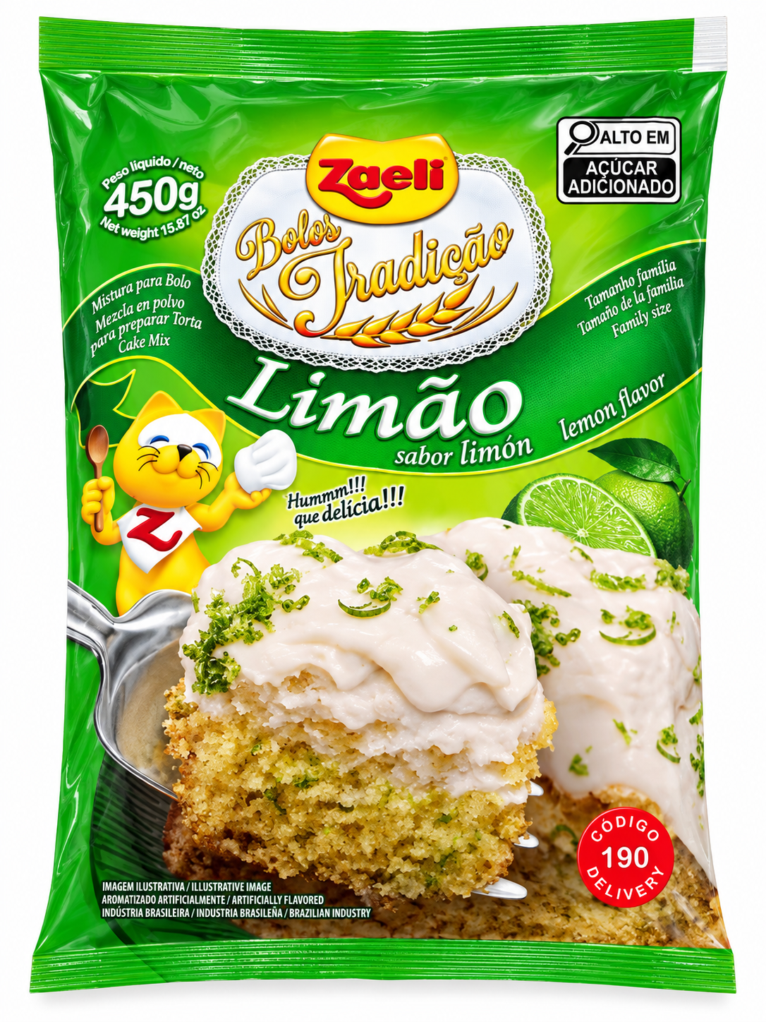Mistura de Bolo Limão zaeli 450g