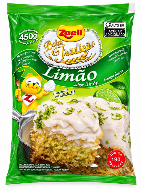 Mistura de Bolo Limão zaeli 450g