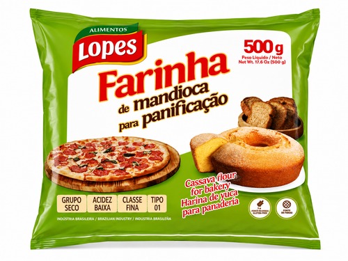 Farinha de Mandioca Panificavel López 500g (s/gluten)