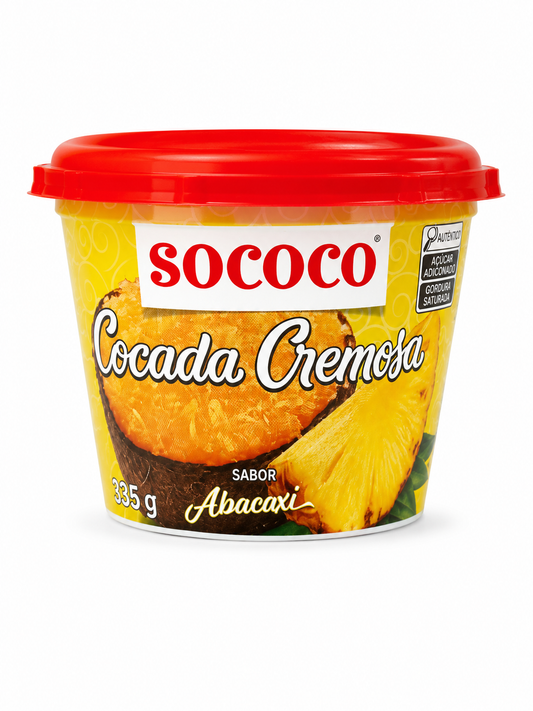Cocada cremosa sabor Abacaxi sococo 335g.