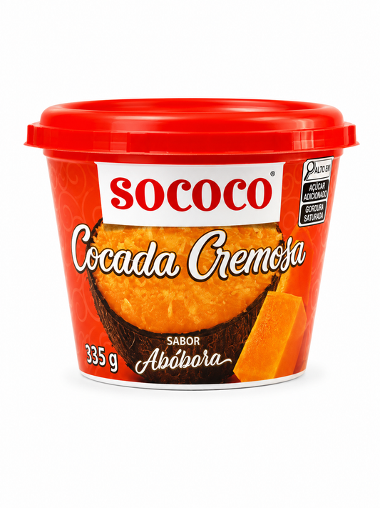 Cocada cremosa sabor Abobora sococo 335g.