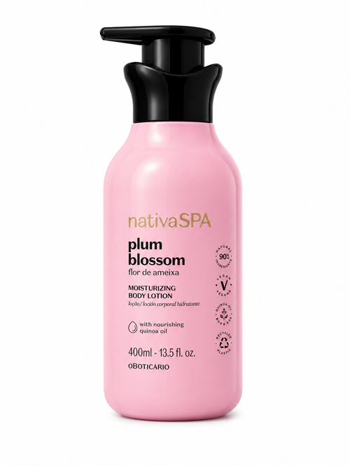 Nativa Spa Loção hidratante Flor de Ameixa Oboticario 400ml.