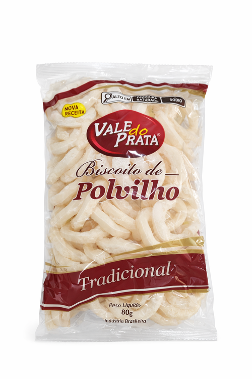 Biscoito de polvilho Argola vale do prata tradicional 80g.