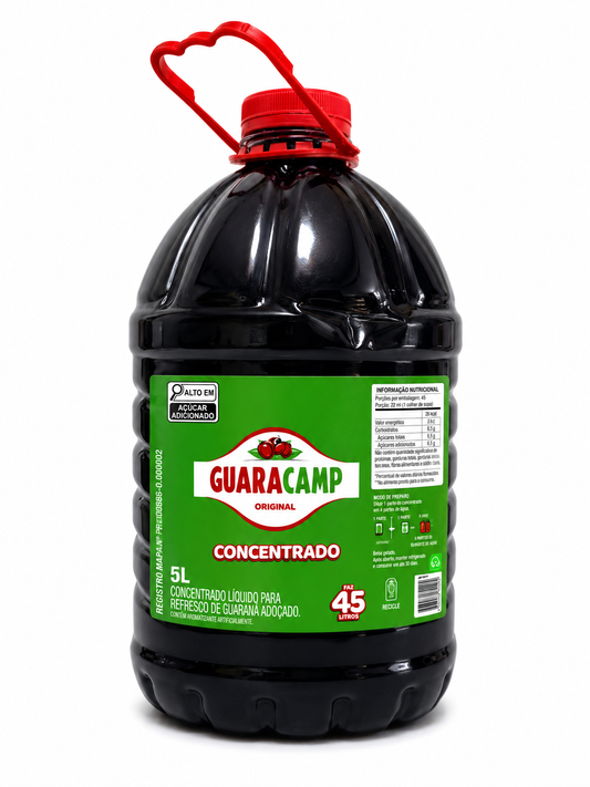 Guarana Concentrado (Xarope). Guaracamp 5L.