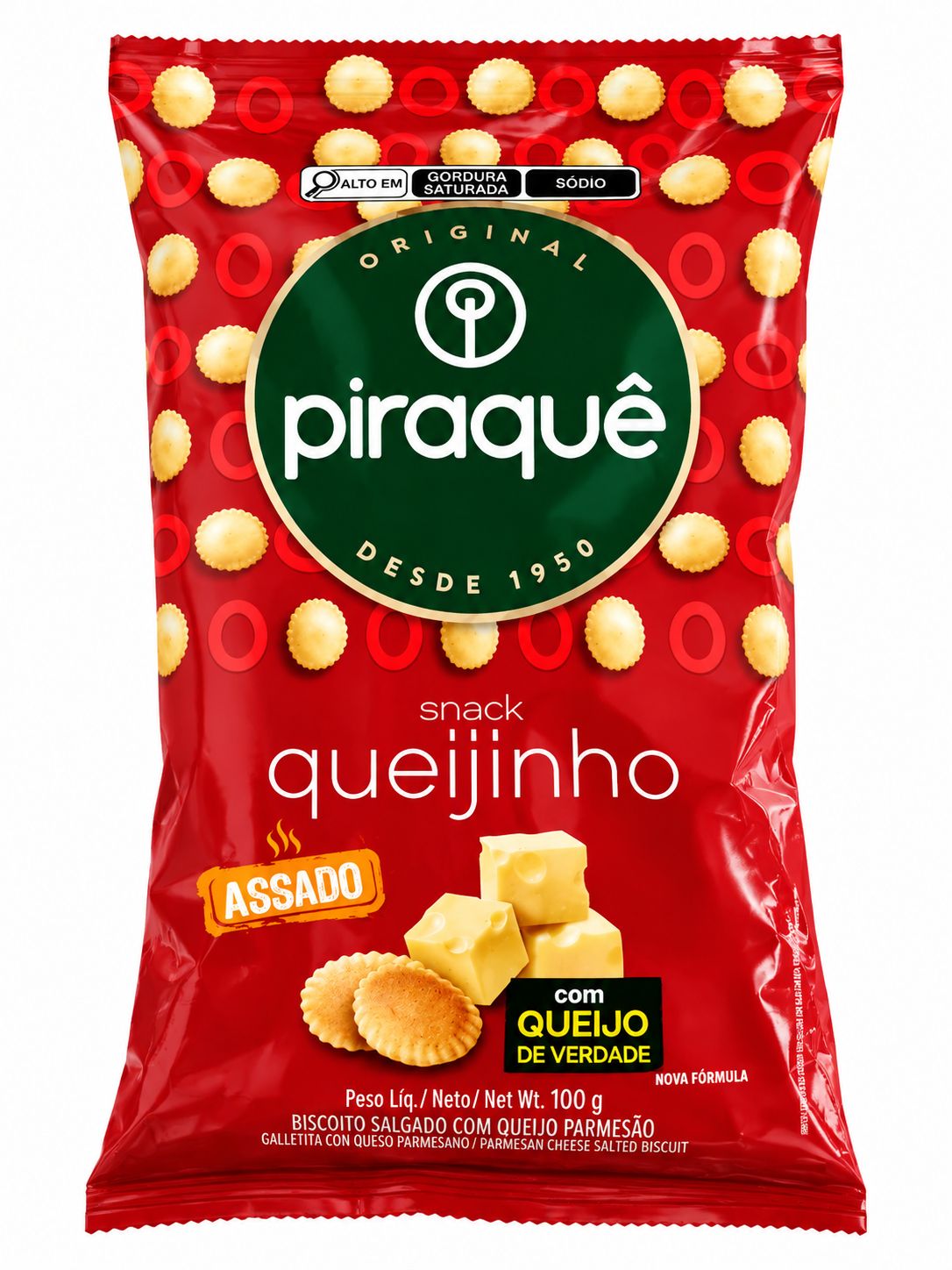 Biscoito de Queijo piraque 100g.