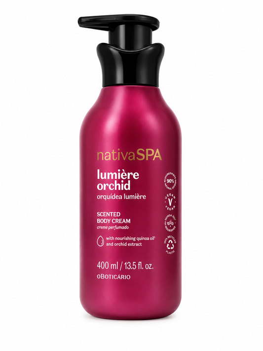 Nativa Spa Loção hidratante Orquídea Lumière Oboticario 400ml.