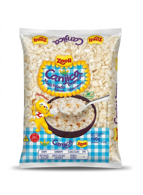 Canjica Branca Zaeli 500g.