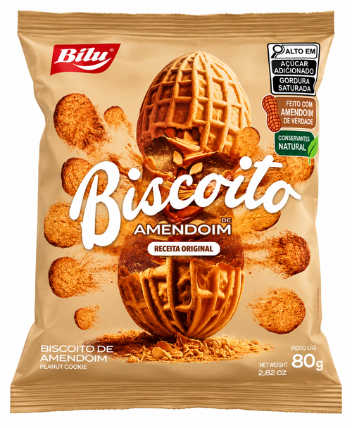 Biscoito Amendoim Bilu 80g.