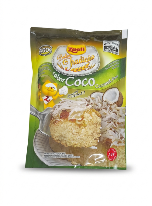 Mistura Bolo sabor Coco Zaeli 450g