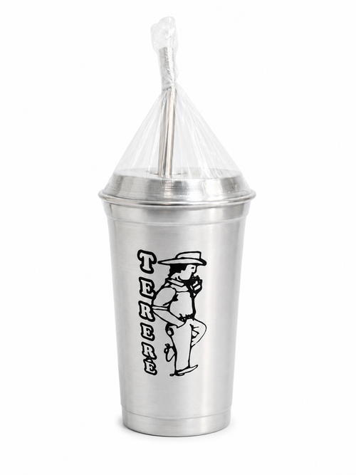 Copo de Alumínio Para Terere c/ Bomba.
