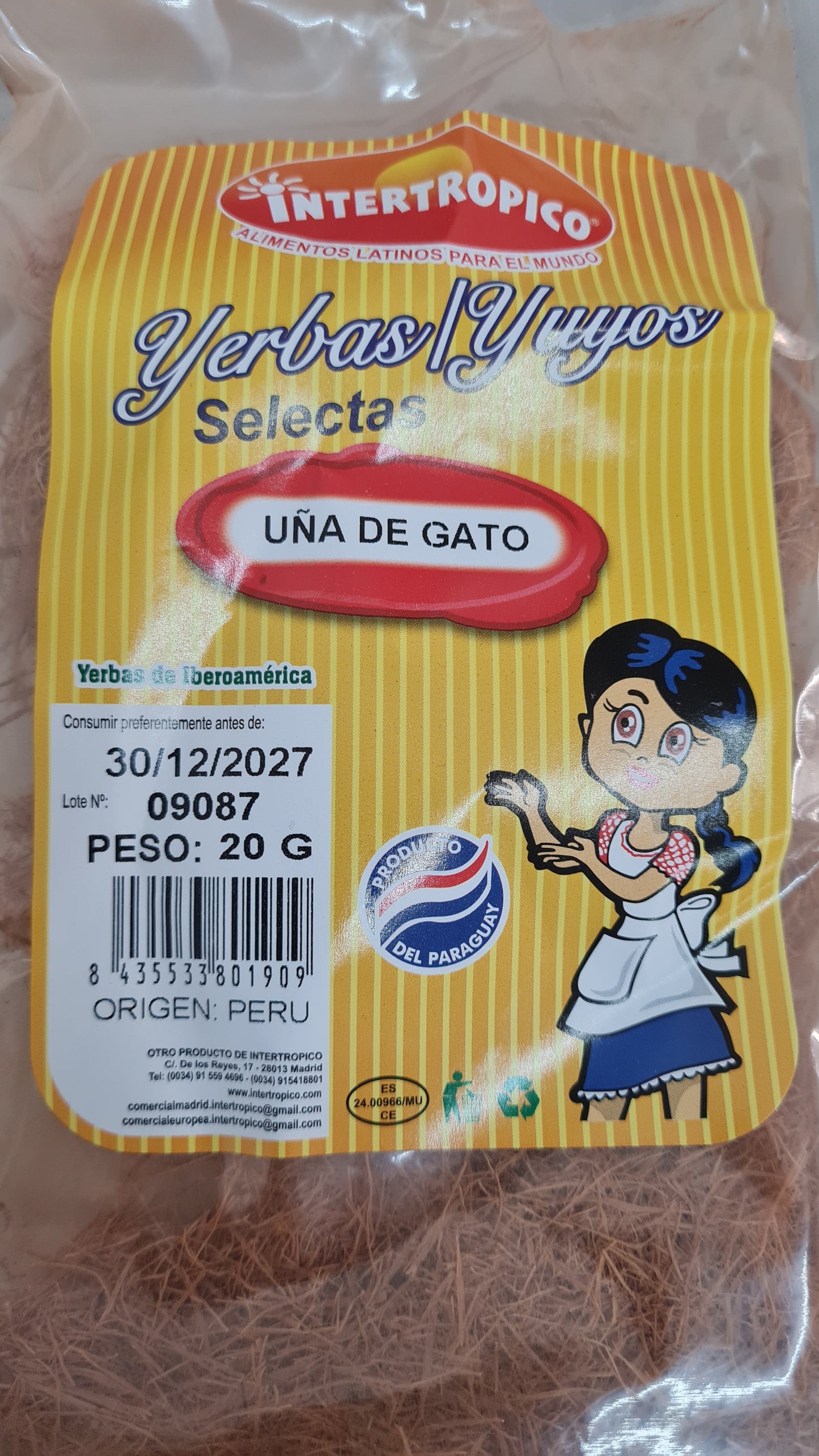 Chá Unha de Gato Casca 20g intertropico