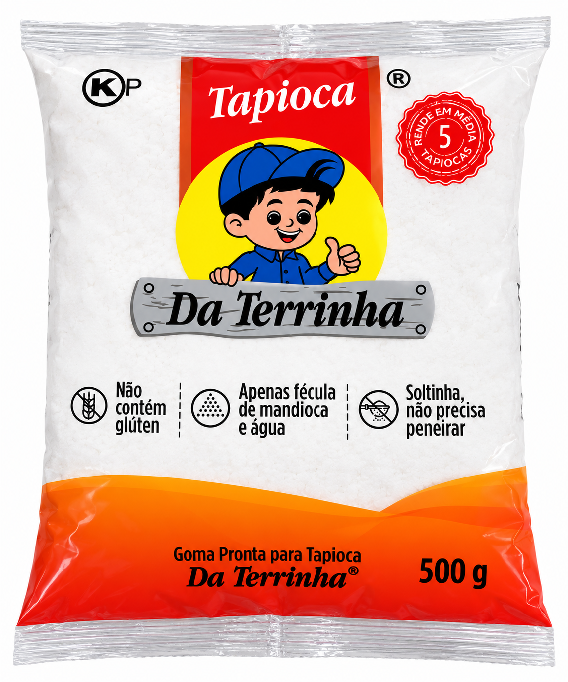 Goma pronta para Tapioca Da Terrinha 500g.