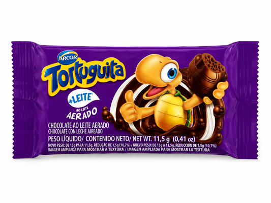 Arcor Chocolate ao Leite areado Tortuguita 18g