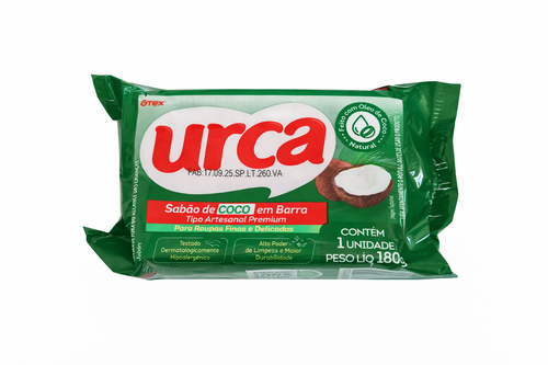 Sabão de coco barra 180gr. Urca