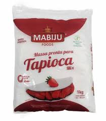 Tapioca hidratada Mabiju 1kg. Massa imediata.