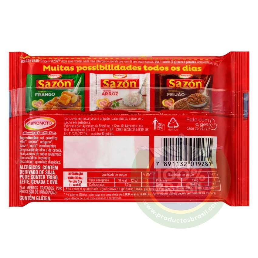 AJINOMOTO Tempero Sazón Vermelho para Carnes 60g.(Sazonador aliño)