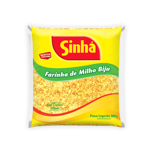 FARINHA DE MILHO BIJU SINHÁ 500 g.(Harina de Maíz Biju (Gruesa)