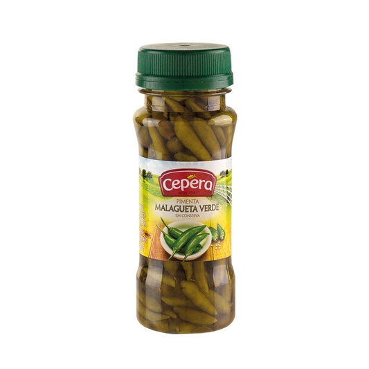 CEPÊRA Pimenta Malagueta Verde 100g.(Pimienta Guindilla verde Malagueta)