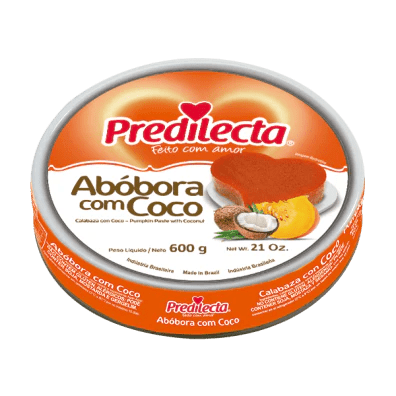 PREDILECTA Doce de Abóbora com Côco, 600g (Doce de Abóbora com Coco)