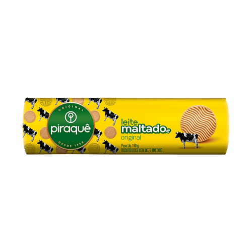 BISCOITO LEITE MALTADO PIRAQUÊ 160 g.